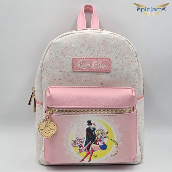 Sailor Moon  and Tuxedo Mask Mini Backpack New - Picture 1 of 6